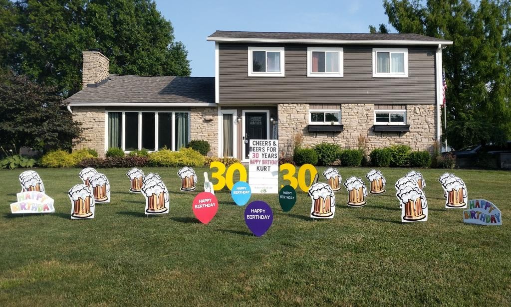 Bee themed yard signs for Mother's Day