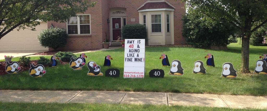 Holy Cow yard signs for Doug's 40th birthday